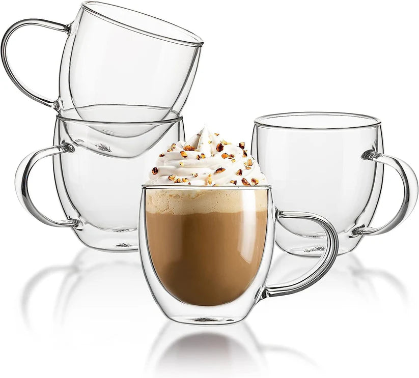 Classic Double Wall Glass Coffee Mug