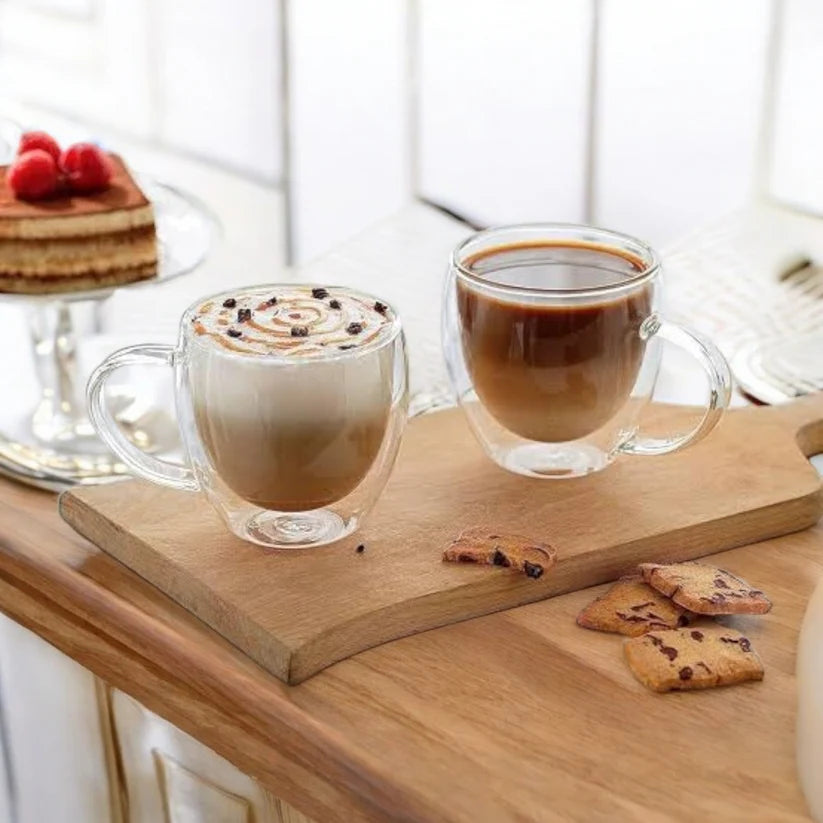 Classic Double Wall Glass Coffee Mug
