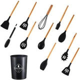12-Piece Silicone Kitchen Utensil Set with Storage Box – Heat Resistant Cooking Tools Set