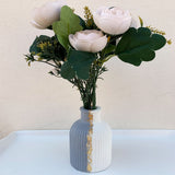 Cute Hand Made Mini Vase With Flower Bunch For Decoration, Sidetable Decoration Piece Gift Piece Ceramic Vase