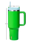 Hot/Cool Large Capacity Tumbler Stainless Steel Insulated Water Bottle With Straw - Leakproof, Vacuum-Sealed, 1200ml