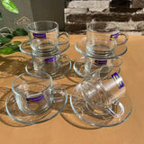 Luxury 12-Piece Glass Cup & Saucer Set by DELISOGA – Perfect for Tea & Coffee Lovers