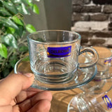 Luxury 12-Piece Glass Cup & Saucer Set by DELISOGA – Perfect for Tea & Coffee Lovers