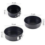 3Pcs Non-Stick Round Cake Baking Pan Set – 22cm, 20cm & 18cm Moulds for Perfect Cakes