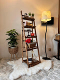 Wooden Ladder Shelf Bookshelf Decorative Stand