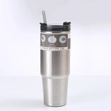 890ML Tumbler with Straw and Lid Stainless Steel Insulated Vacuum Coffee Tumbler Cup Double Wall Leakproof Travel Vacuum Flasks