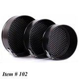 3Pcs Non-Stick Round Cake Baking Pan Set – 22cm, 20cm & 18cm Moulds for Perfect Cakes