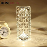 Crystal Diamond Touch Lamp – 3 Color Dimmable LED Table Lamp