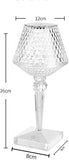 Luxury LED Crystal Diamond Table Lamp – Touch Control USB Rechargeable Night Light