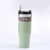 890ML Tumbler with Straw and Lid Stainless Steel Insulated Vacuum Coffee Tumbler Cup Double Wall Leakproof Travel Vacuum Flasks