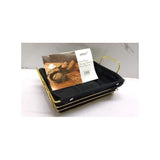 Premium Gold-Plated Bread & Serving Baskets – Rectangular & Oval with Washable Fabric