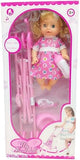 Baby Doll with Foldable Stroller – Pretend Play Baby Carriage Toy Set for Kids Ages 3+
