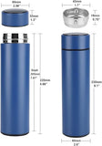 Temperature Display Vacuum Insulated Water Bottle 17oz,Thermo Flask Made of Premium Stainless Steel Coffee Cup, Smart Cup, Novelty Gift Mug, FDA Safty