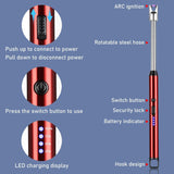 Stainless Steel Electric Rechargeable Arc Lighter/Plasma Lighter Flameless Windproof USB Lighter 360° Flexible Neck Arc Lighter Candles, Gas Stove, BBQ, Fireworks