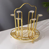 Glass Drying Rack Metal With Drainer Holder