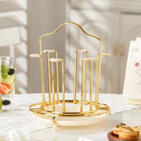 Glass Drying Rack Metal With Drainer Holder