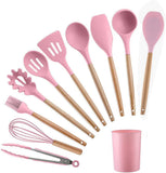 12-Piece Silicone Kitchen Utensil Set with Storage Box – Heat Resistant Cooking Tools Set