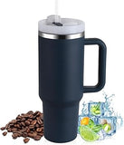 Hot/Cool Large Capacity Tumbler Stainless Steel Insulated Water Bottle With Straw - Leakproof, Vacuum-Sealed, 1200ml