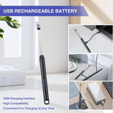 Stainless Steel Electric Rechargeable Arc Lighter/Plasma Lighter Flameless Windproof USB Lighter 360° Flexible Neck Arc Lighter Candles, Gas Stove, BBQ, Fireworks