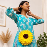 Handmade Sunflower Sling Bag for Women & Girls – Floral Crossbody Shoulder Bag
