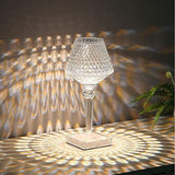 Luxury LED Crystal Diamond Table Lamp – Touch Control USB Rechargeable Night Light
