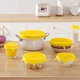 6PCS Silicone Stretch Lids – Reusable Food Covers for Bowls, Cans & Containers | Microwave & Dishwasher Safe