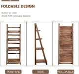 Wooden Ladder Shelf Bookshelf Decorative Stand