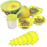6PCS Silicone Stretch Lids – Reusable Food Covers for Bowls, Cans & Containers | Microwave & Dishwasher Safe