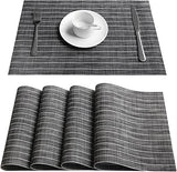 Assorted PVC Table Mats Grey (Pack of 6)