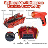 Wall Climbing RC Car with Laser Gun – Rechargeable Light Spot Remote Control Racing Toy | Ages 8+
