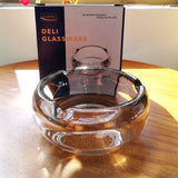 Smoky Glass Ashtray – Elegant & Durable Fancy Ash Tray for Home, Office & Café Use