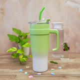 Double Tone Classic Hot/Cool Large Capacity Tumbler Stainless Steel Insulated Water Bottle With Straw - Leakproof, Vacuum-Sealed, 1200ml
