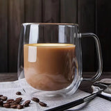 Classic Double Wall Glass Coffee Mug