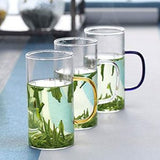 Heat-Resistant Borosilicate Glass Mug Set – 380ml Coffee, Tea & Milk Cups (Pack of 4)