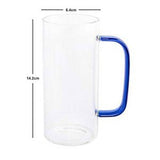 Heat-Resistant Borosilicate Glass Mug Set – 380ml Coffee, Tea & Milk Cups (Pack of 4)