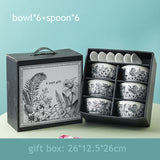 6-Piece Ceramic Bowls & Spoons Gift Set – Premium Quality Serving & Dining Set