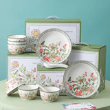 6-Piece Ceramic Bowls & Spoons Gift Set – Premium Quality Serving & Dining Set