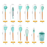 12-Piece Silicone Kitchen Utensil Set with Storage Box – Heat Resistant Cooking Tools Set