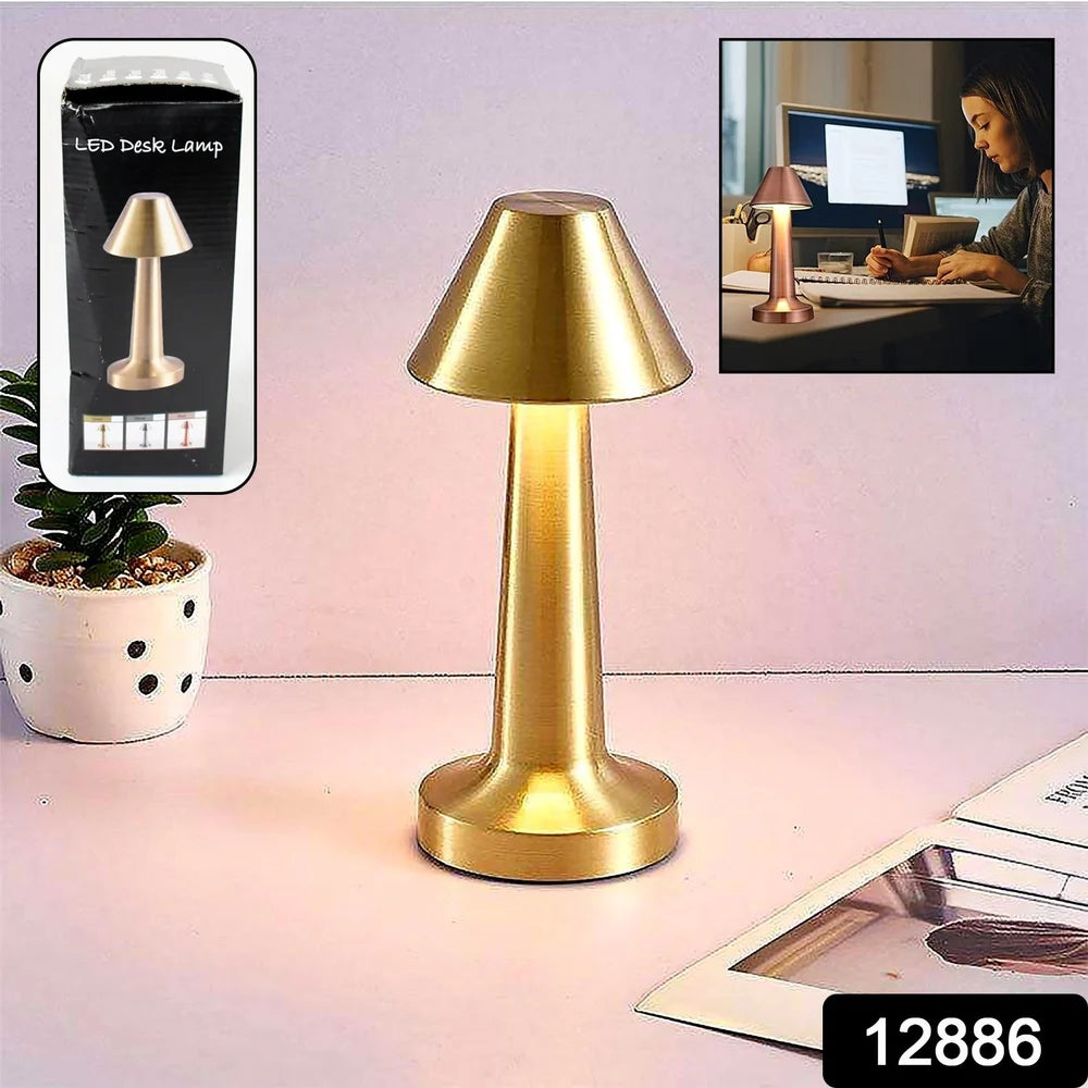 USB Rechargeable Portable Touch Control Dimmable 3 Light Color Tunable Table Lamp for Hotel, Cafe