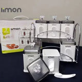 Limon ABS Plastic Canister & Spice Jar Set – Durable Airtight Kitchen Storage Containers