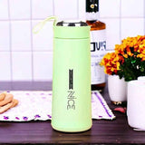 PRO FIT Glass Water Bottle With Silicon Sleeve (400Ml) | Airtight Lid | Leak Proof | Silicon Cap | Fridge Water Bottles For Home, Office & Gym