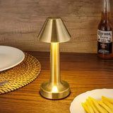 USB Rechargeable Portable Touch Control Dimmable 3 Light Color Tunable Table Lamp for Hotel, Cafe