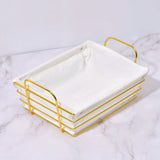 Stylish Tableware Elegant Silver & Golden Bread Serving Baskets – Rectangular & Oval Tableware Collection for Dining & Parties