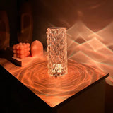 Crystal Diamond Touch Lamp – 3 Color Dimmable LED Table Lamp