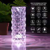 Crystal Diamond Touch Lamp – 3 Color Dimmable LED Table Lamp
