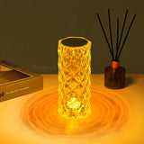 Crystal Diamond Touch Lamp – 3 Color Dimmable LED Table Lamp