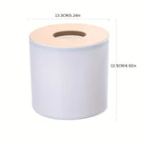Elegant Round Bamboo Wood Tissue Box – Eco-Friendly & Stylish Dispenser
