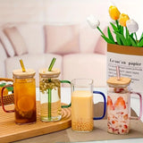 550ml Borosilicate Glass with Bamboo Lid & Reusable Straw – Eco-Friendly Drinking Cup