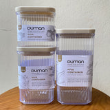 Airtight Acrylic Spice Container Set – 3 Pcs Transparent Seasoning Jars with Lids