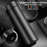 Temperature Display Vacuum Insulated Water Bottle 17oz,Thermo Flask Made of Premium Stainless Steel Coffee Cup, Smart Cup, Novelty Gift Mug, FDA Safty